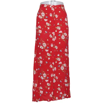 Jupe longue (Rouge, Multicolore) de Woman Collection H&M Viscose
