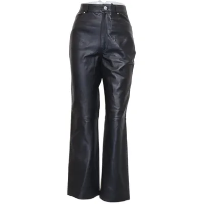 Leather pants (Black) from Grlfrnd Cotton, Leather