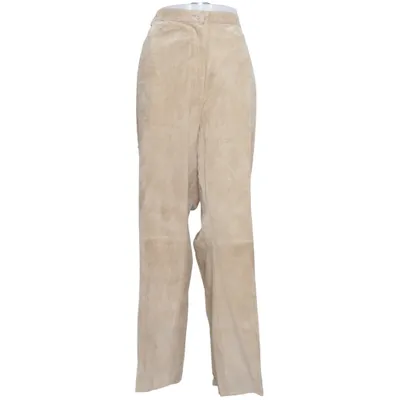 Leather pants (Beige) from Front Polyester