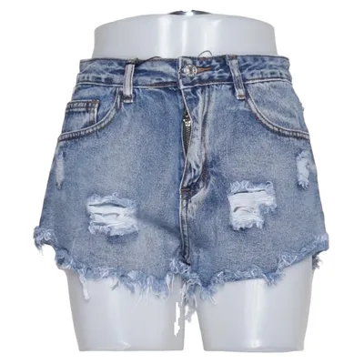 Short en jean (swshorts0419121608) de Shein Coton, Polyester