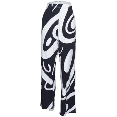 Pantalon patte d'éléphant (Noir, Blanc) de Doris Streich