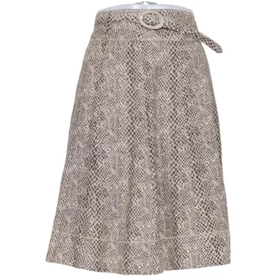 Skirt (Beige, Brown) from Mexx Acetate, Linen