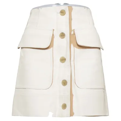 Skirt (Beige, White) from Acne Studios Cotton