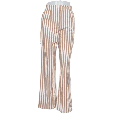 Pantalon patte d'éléphant (Blanc, Marron) de Caroline Biss Coton