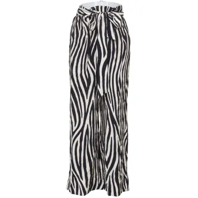 Palazzobukser (Sort, Hvid) fra Mango Polyamid, Polyester, Viscose