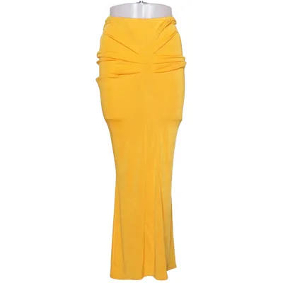 Jupe longue (Jaune) de NA-KD Art Élasthane, Polyester