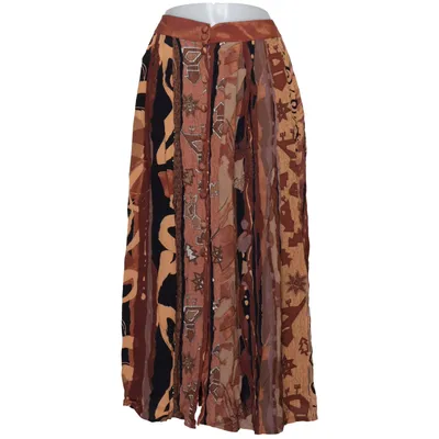Maxi nederdel (Brun, Sort, Flerfarvet) fra GR Design Viscose
