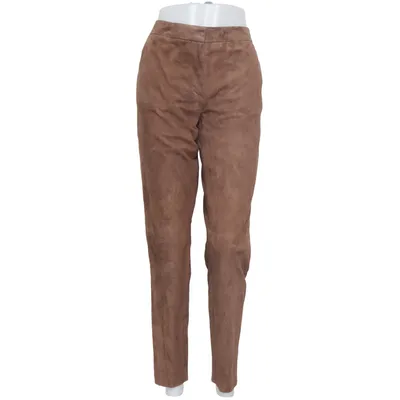 Leather pants (Brown) from Fadenmeister Elastane, Leather, Polyester