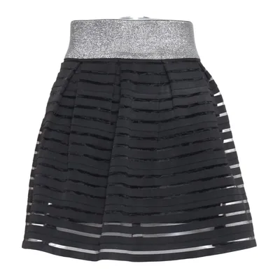 Rok (Zwart, Zilver) van Tally Weijl Elastaan, Polyamide, Polyester