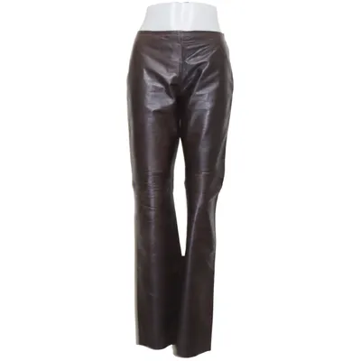 Läderbyxor (Brun) från Club Monaco Acetat, Skinn