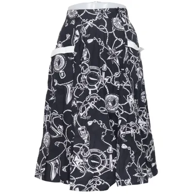 Skirt (Black, White) from Hell Bunny Cotton