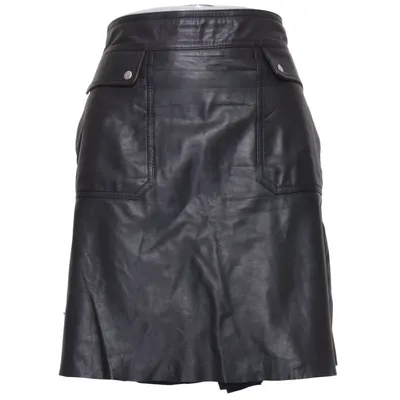 Lædernederdel (Sort) fra Rue de Femme Læder, Polyester