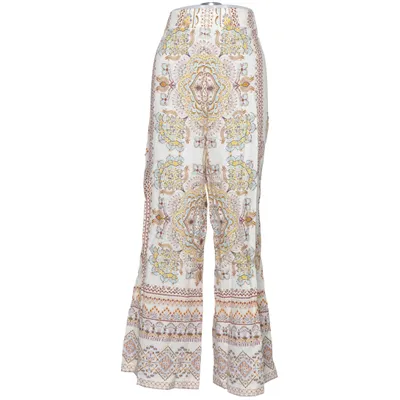 Palazzobyxor (Beige, Flerfärgad) från Zara Bomull, Linne