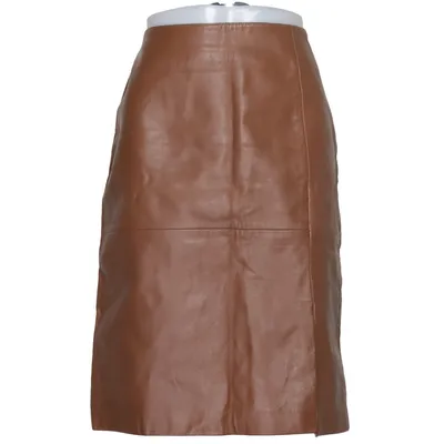 Leren rok (Bruin) van Mauritius Leer, Polyester