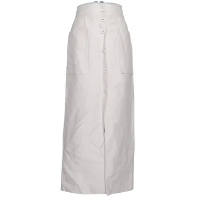 Maxi rok (Beige) van Mango Katoen, Linnen, Polyester, Viscose