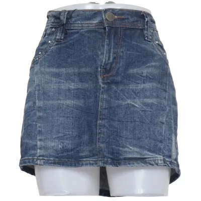 Jupe en jean (Bleu) de Fresh Made Coton, Élasthane