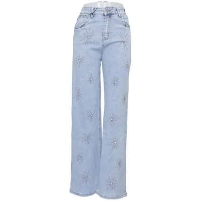 Jean (Bleu) de M.Sara Coton, Élasthane, Polyester