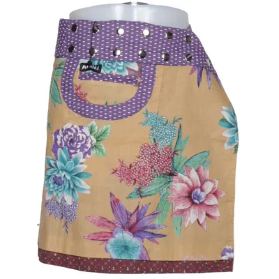 Wrap skirt (Beige, Multicolored) from Moshiki Cotton