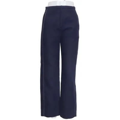 Pantalon (Bleu) de Tory Burch Coton, Élasthane, Polyamide