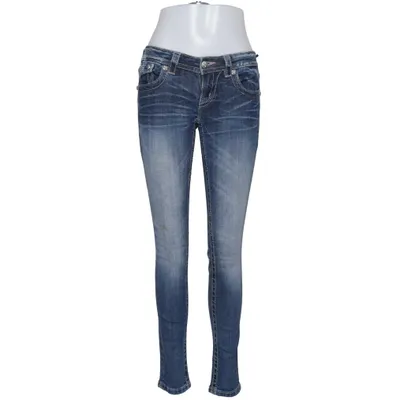 Jeans (Blå) från Miss Me Bomull, Elastan