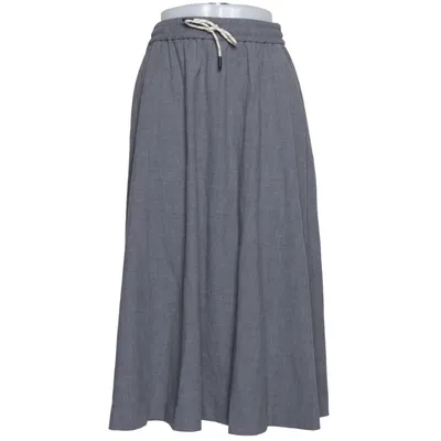 Maxi nederdel (Grå) fra H&M Edition Elastan, Polyester, Uld