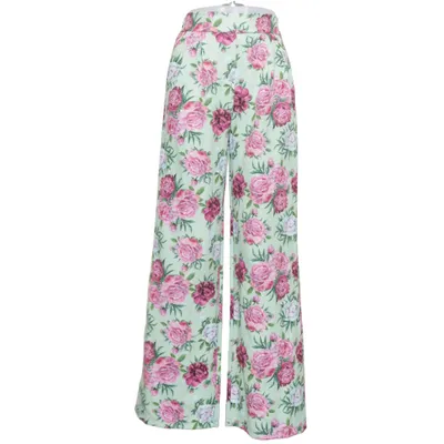 Palazzo broek (Groen, Meerkleurig) van Etika Fashion Elastaan, Polyester