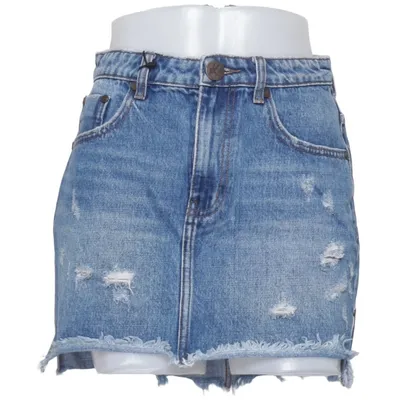 Jupe en jean (Bleu) de One Teaspoon Coton