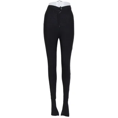 Leggings (Zwart) van Vanessa Moe x NA-KD Elastaan, Metallvezel, Viscose
