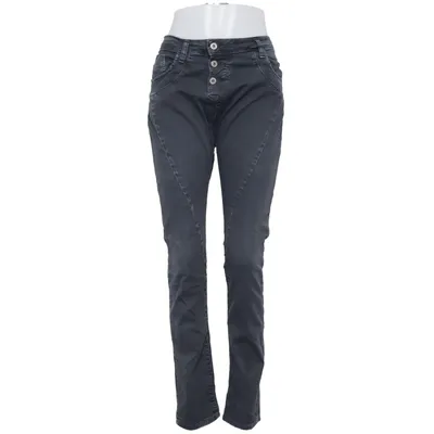 Jeans (Grå) fra Please Vintage Glam Bomuld, Elastan