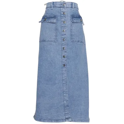 Jeanskjol (Blå) från Bonprix Bomull, Elastan, Polyester