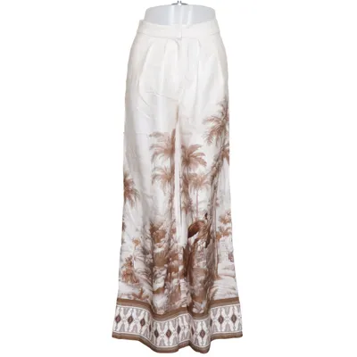 Pantalon patte d'éléphant (Beige, Marron) de Karen Millen Lin, Lyocell, Viscose