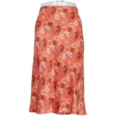 Maxi skirt (Orange, Multicolored) from New York & Company Silk