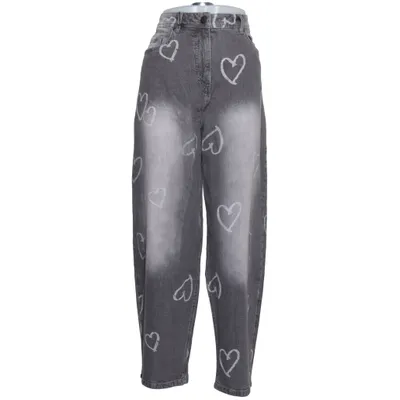 Jeans (Grå, Vit) från Ulla Popken Bomull, Elastan