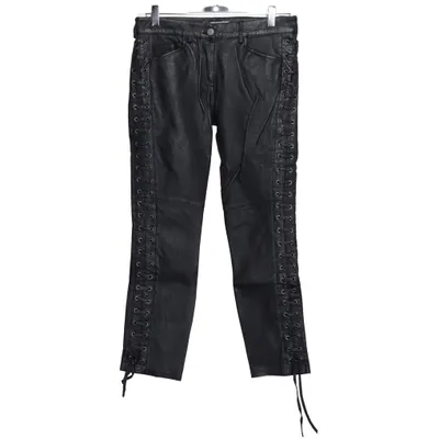 Läderbyxor (Svart) från Isabel Marant pour H&M Bomull, Elastan, Skinn