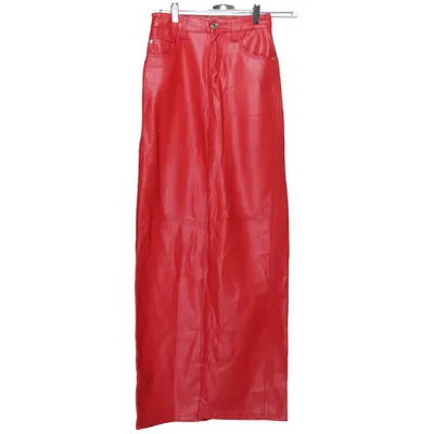 Leren broek (Rood) van Bershka