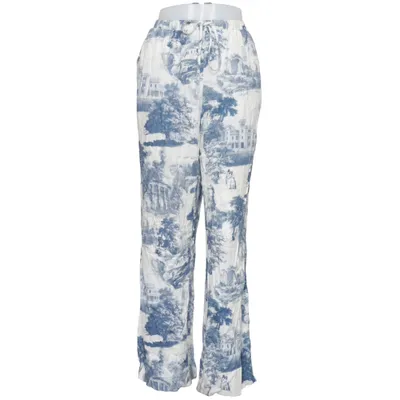 Broek (Blauw, Wit) van NA-KD Linnen, Polyester, Viscose