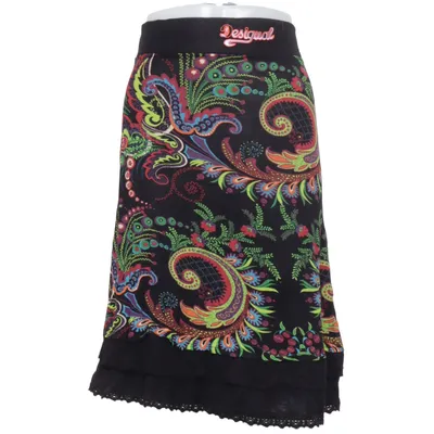 Kjol (Svart, Flerfärgad) från Desigual Viskos