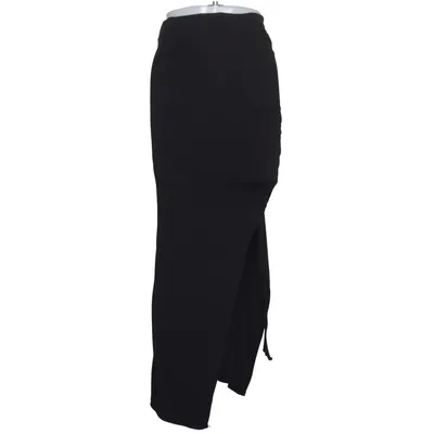 Maxi skirt (Black) from F. Fashion Elastane, Polyester