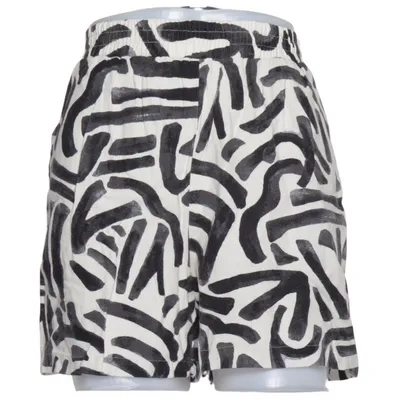 Shorts (Black, White) from Pieces Linen