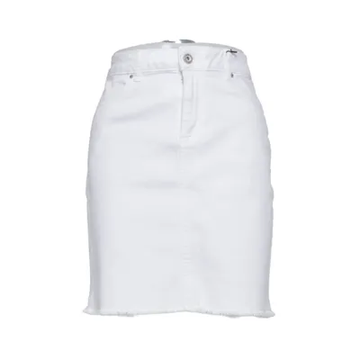 Jeanskjol (Vit) från Pieces Bomull, Elastan, Polyester, Viskos