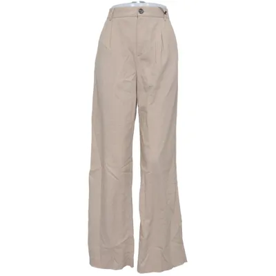 Pantalon patte d'éléphant (Beige) de Bershka Élasthane, Polyester, Viscose