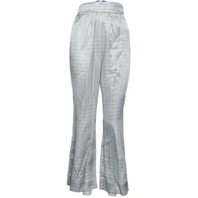 Pantalon patte d'éléphant (Gris) de Lindex Soie, Viscose