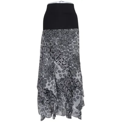 Maxi rok (Zwart, Wit) van Lapis Elastaan, Polyester, Viscose