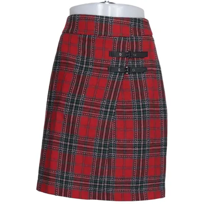 Jupe (Rouge, Multicolore) de Flash Acétate, Polyester, Laine