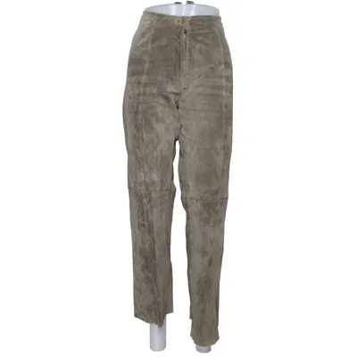 Pantalon en cuir (Gris) de Dranella Polyester, Daim