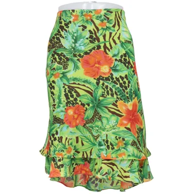 Skirt (Green, Multicolored) from Versailles Polyester