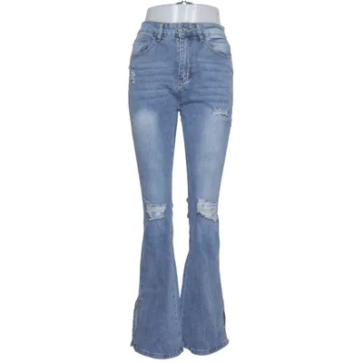 Jeans (Blå) från Shein Bomull, Elastan, Polyester