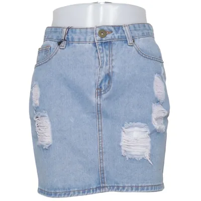 Denim skirt (Blue) from Liquor N Poker Cotton