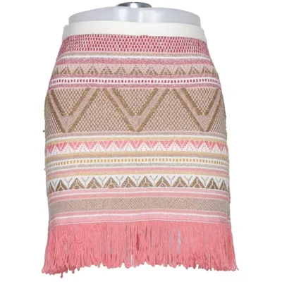 Kjol (Rosa, Beige, Vit) från Twinset Metallfiber, Polyester, Viskos