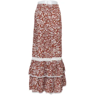 Maxi skirt (Brown, White) from Betty Cotton, Polyester